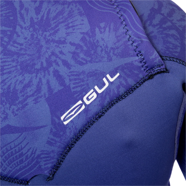 2026 Gul Womens Echo Natur 3/2mm Chest Zip Wetsuit EC1328-BLTB - Blue / Tiebird